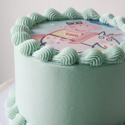 Vaaleansininen Pipsa Possu kakku 2